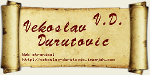 Vekoslav Durutović vizit kartica